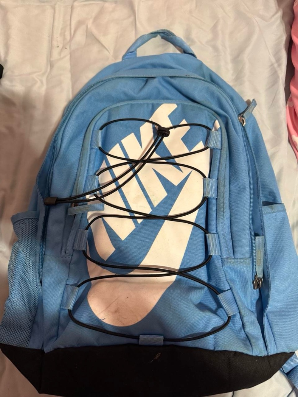 Nike Light Blue Unisex Backpack with Bungee Cord